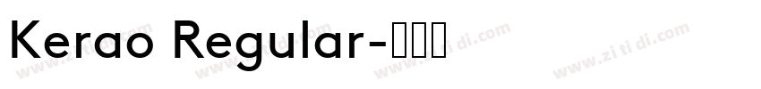 Kerao Regular字体转换
